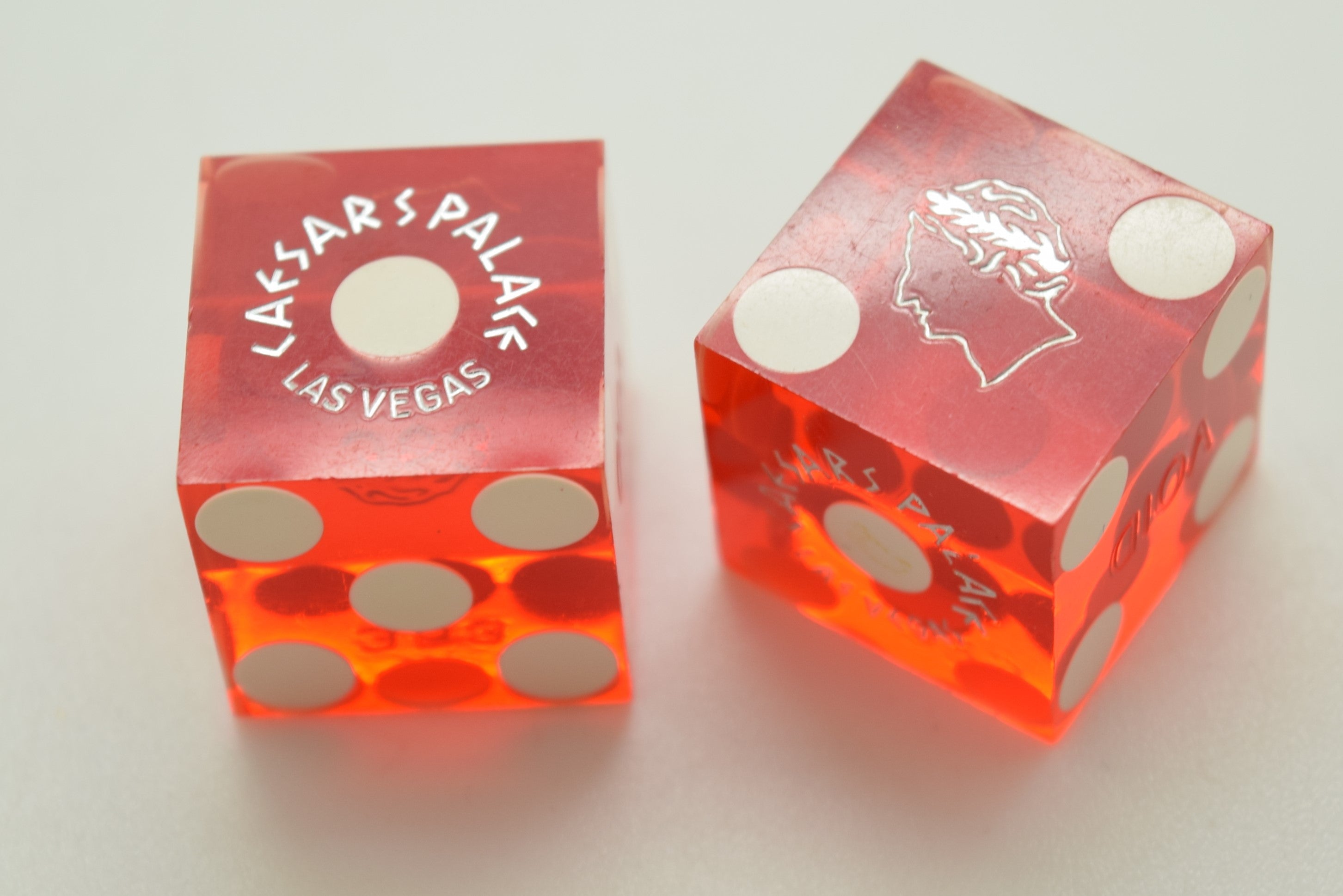 Caesars Palace Las Vegas Nevada Red Dice Pair Matching Numbers