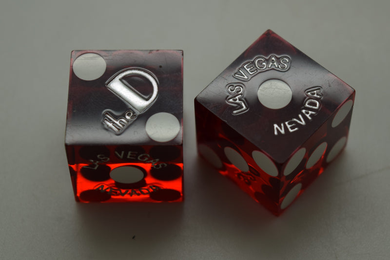 The D Casino Las Vegas Nevada Red Dice Pair Matching Numbers