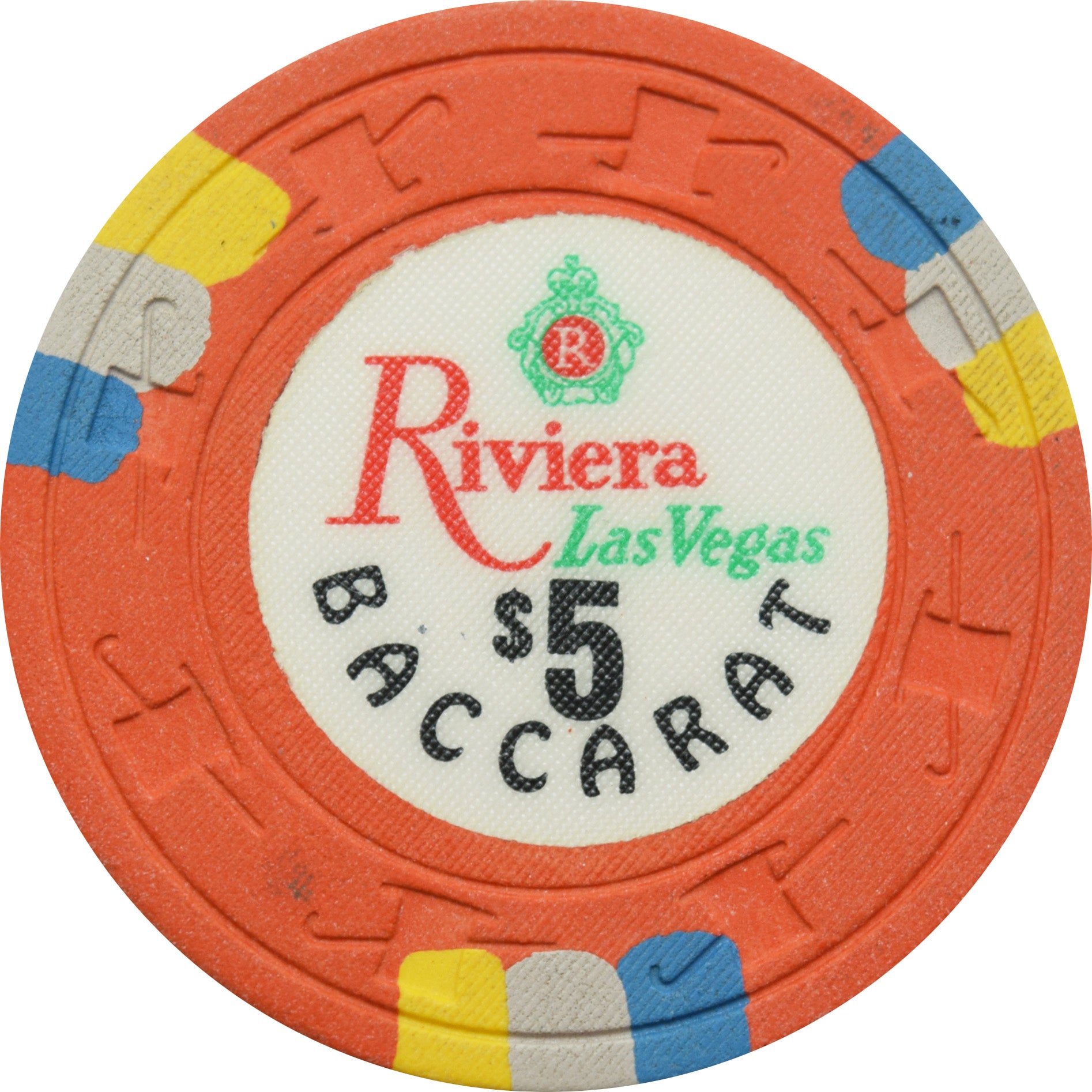 Riviera Casino Las Vegas Nevada $5 Baccarat Chip 1980