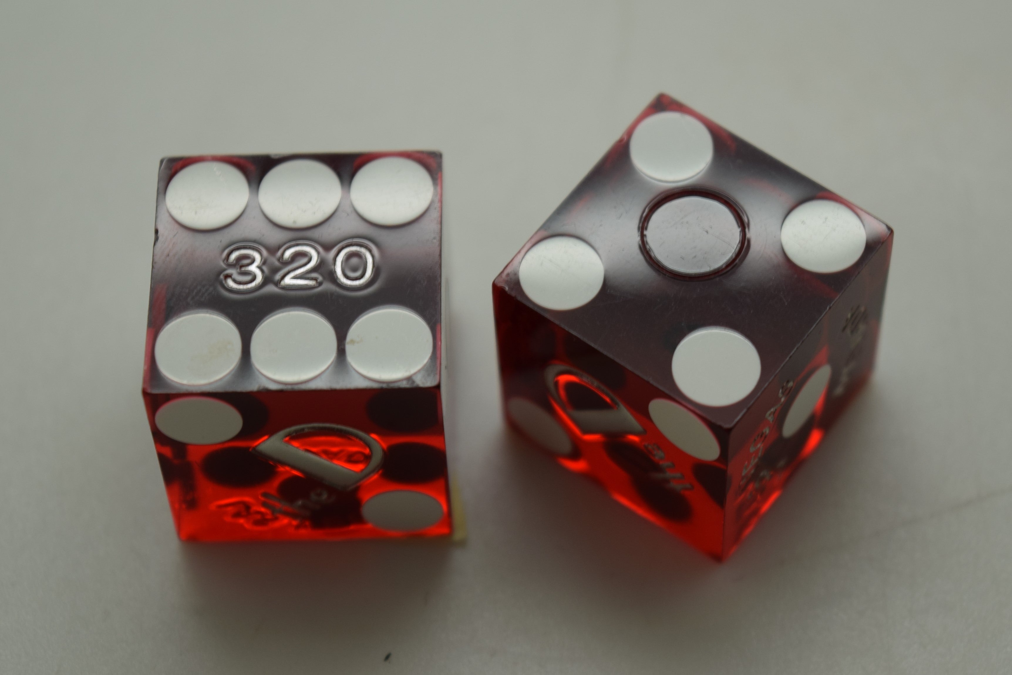 The D Casino Las Vegas Nevada Red Dice Pair Matching Numbers