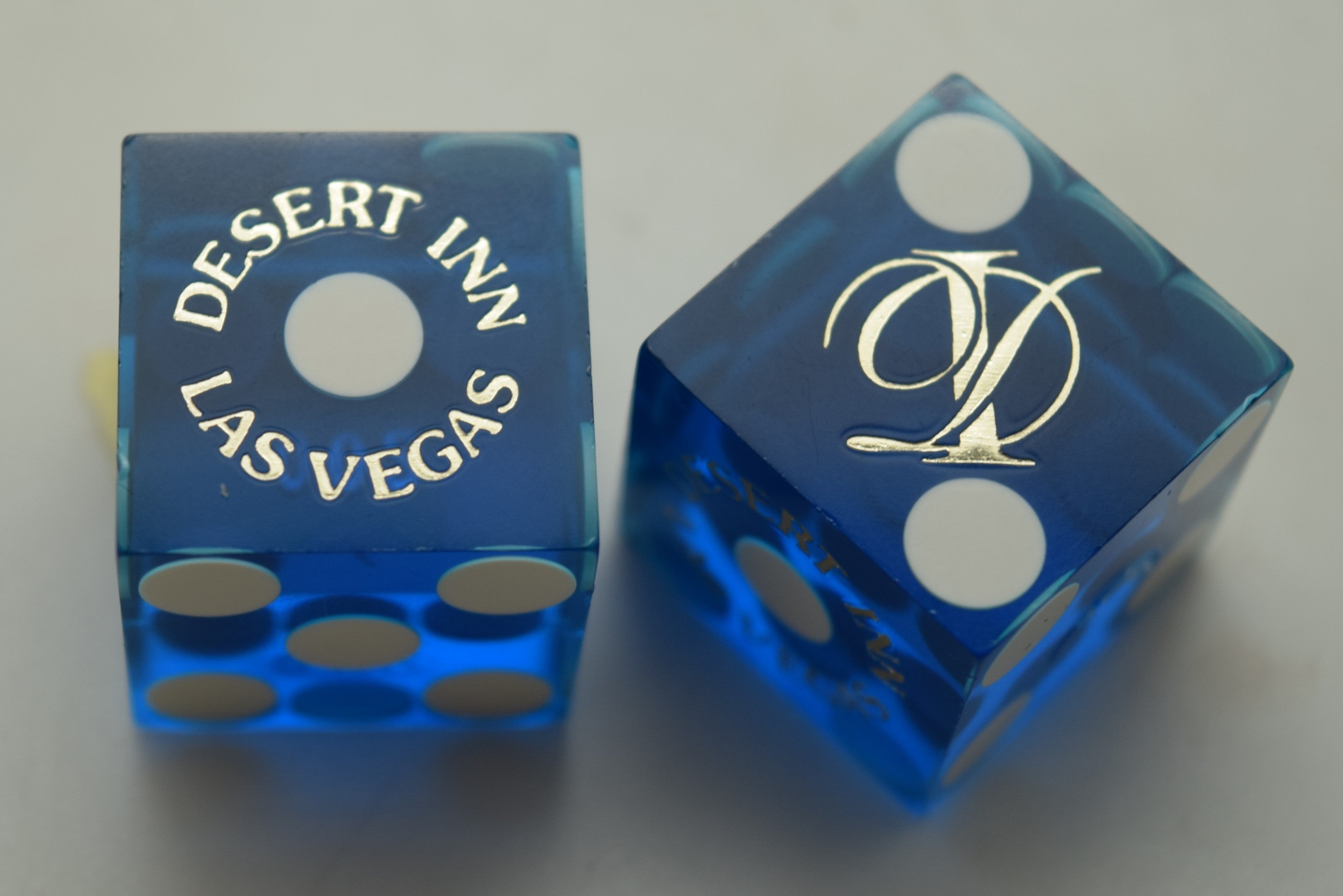 Desert Inn Casino Las Vegas Nevada Blue Dice Pair Matching Numbers