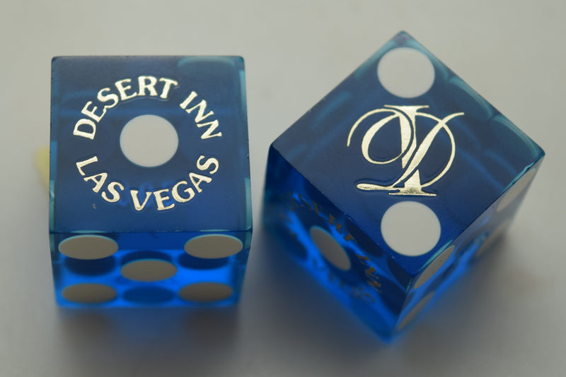 Desert Inn Casino Las Vegas Nevada Blue Dice Pair Matching Numbers