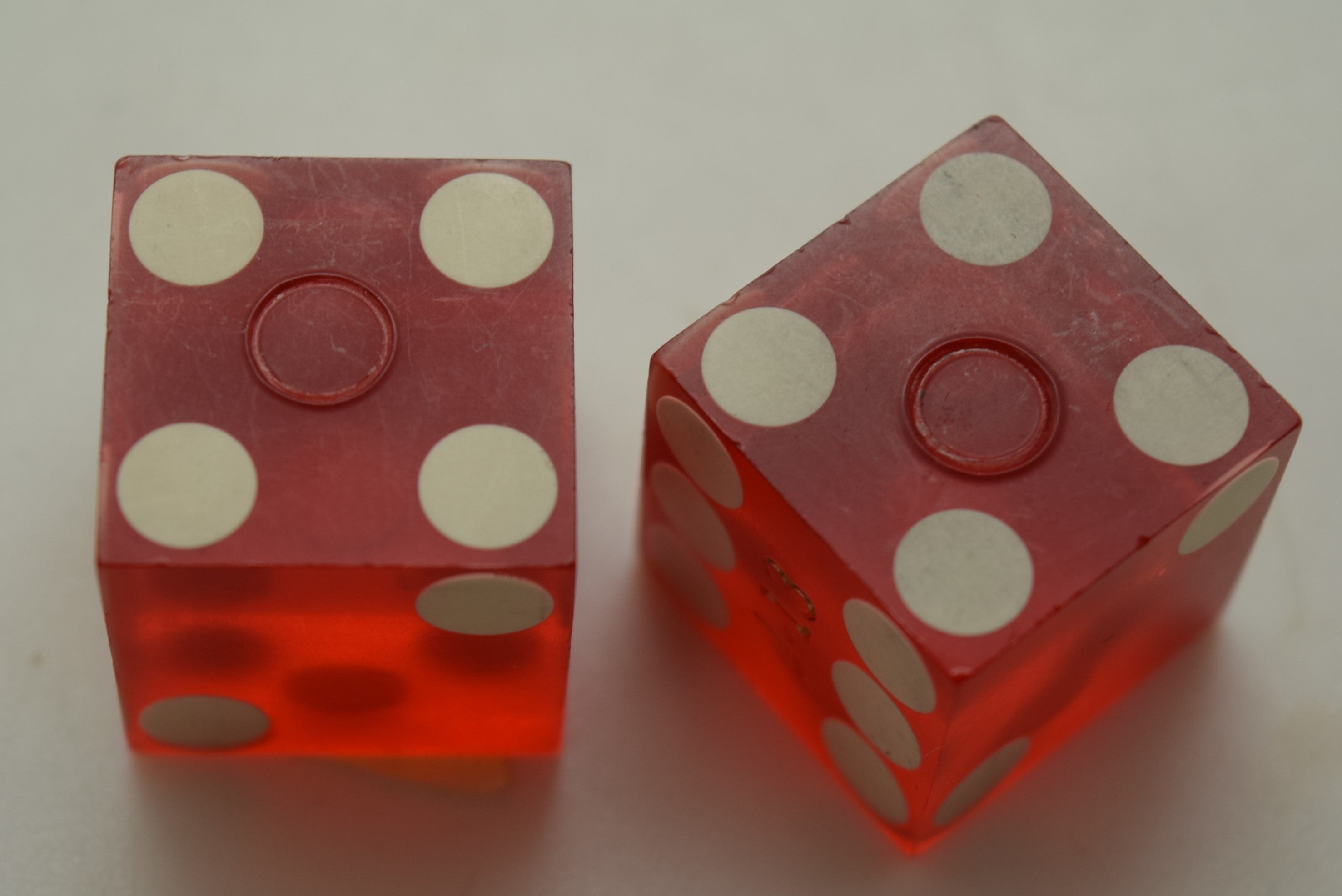 Sheraton Desert Inn Casino Las Vegas Nevada Red Dice Pair Matching Numbers