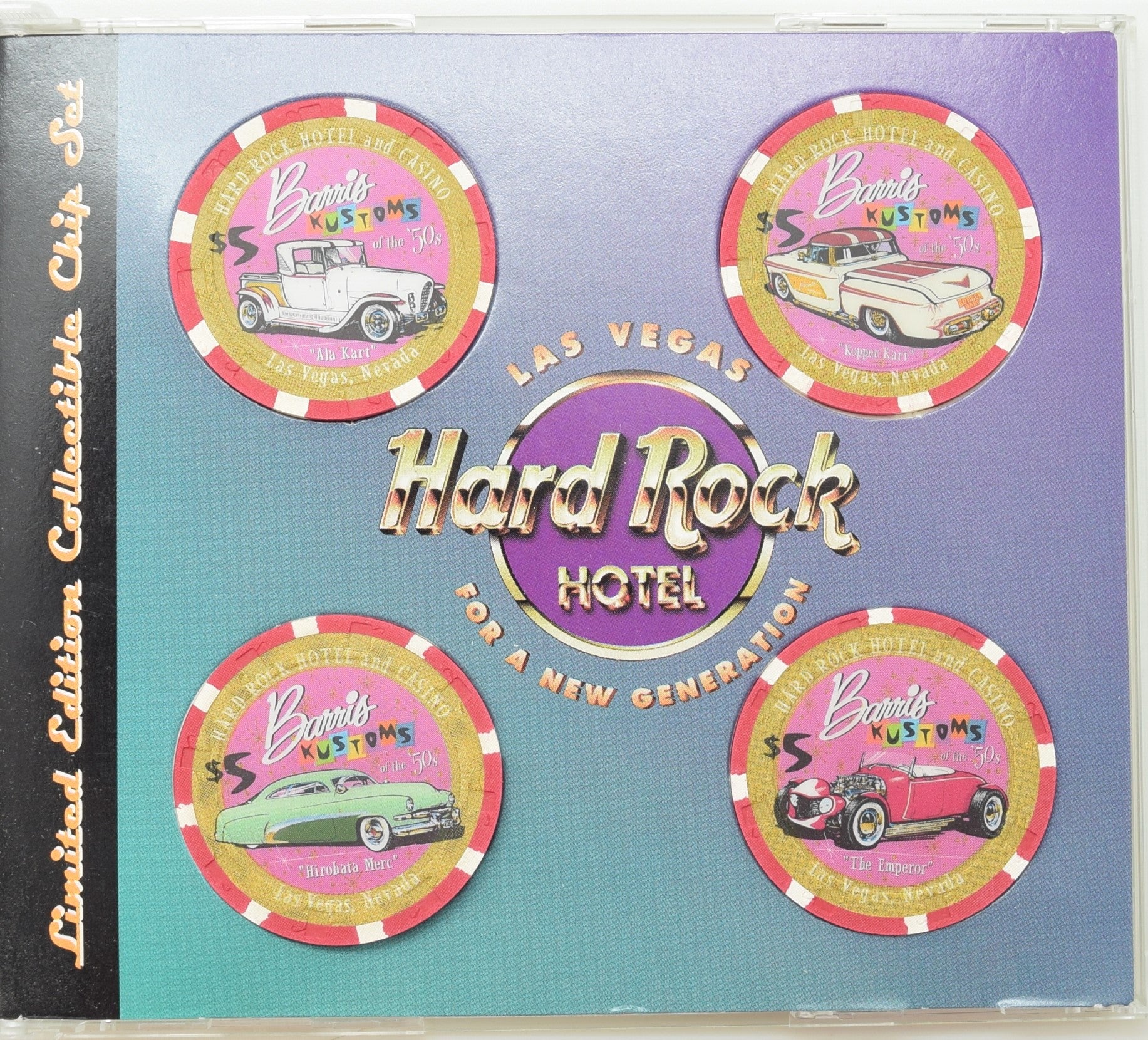 Hard Rock Hotel & Casino Las Vegas Nevada Barris Kustoms of the '50s CD Set of 4 Chips 1997 #2