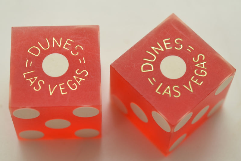 Dunes Casino Las Vegas Nevada Red Dice Pair