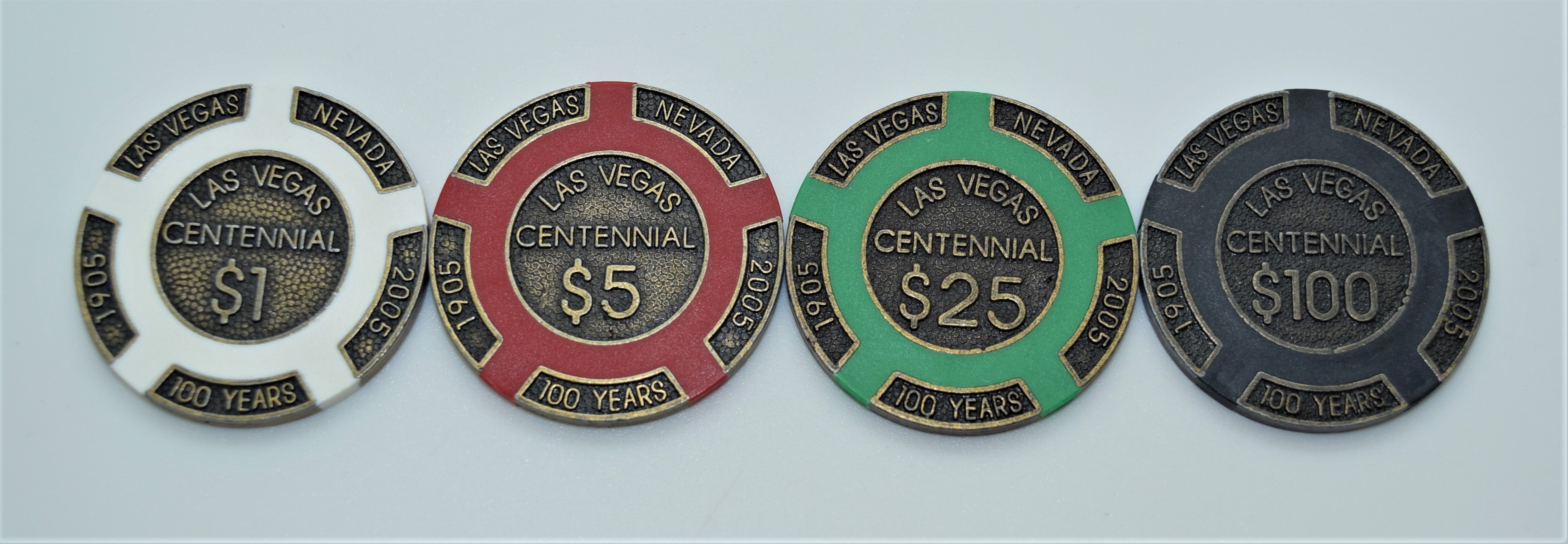 Centennial Chips Collector Set 4 Chips