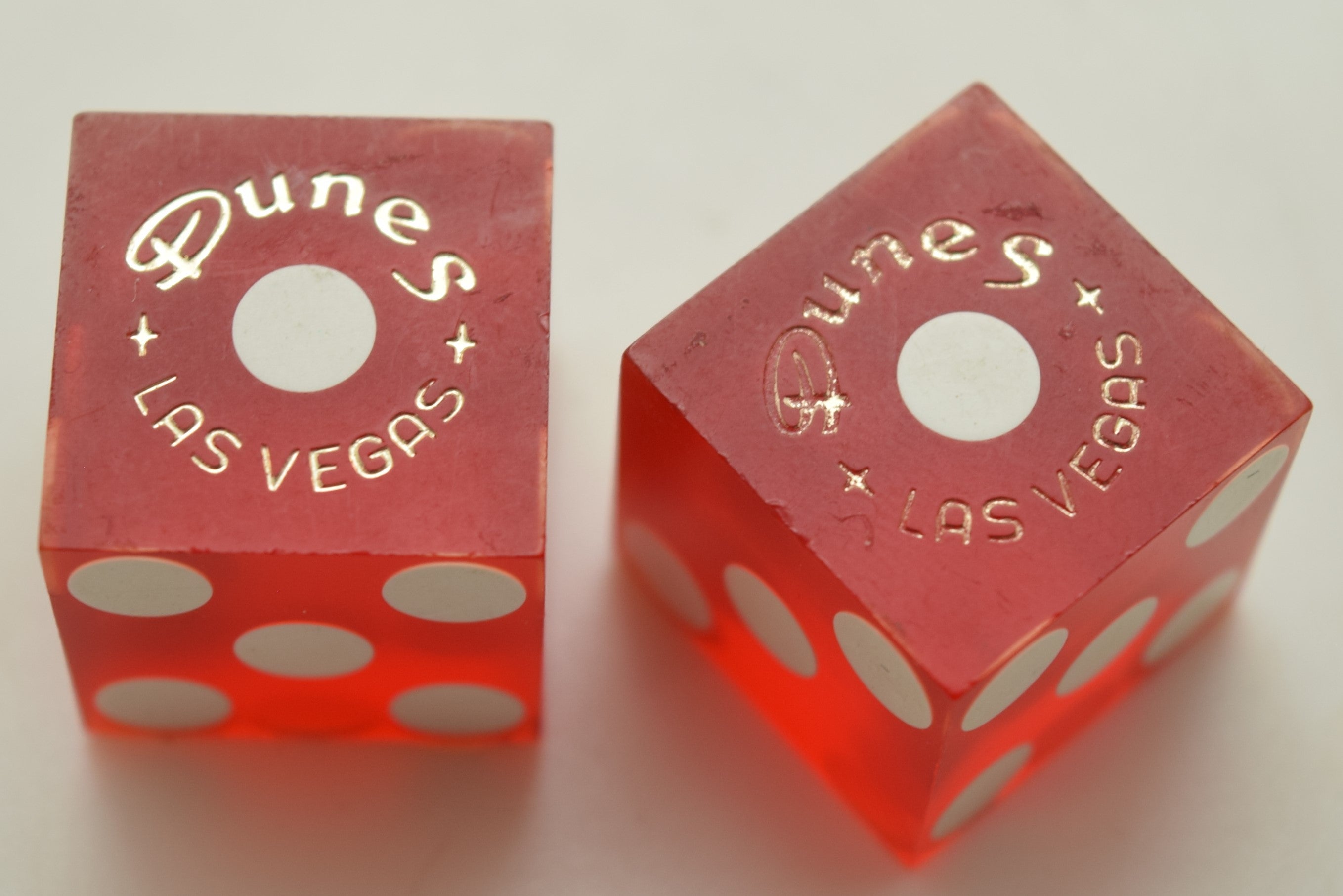 Dunes Casino Las Vegas Nevada Red Dice Pair Vintage