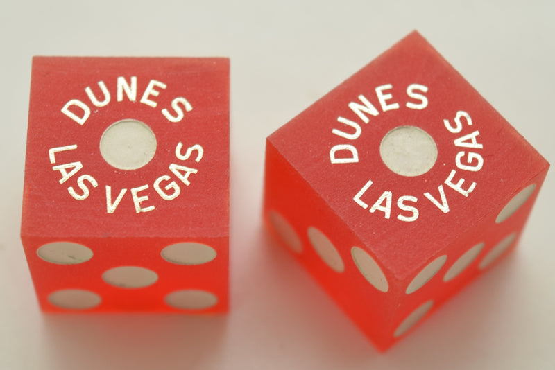 Dunes Casino Las Vegas Nevada Red Dice Pair