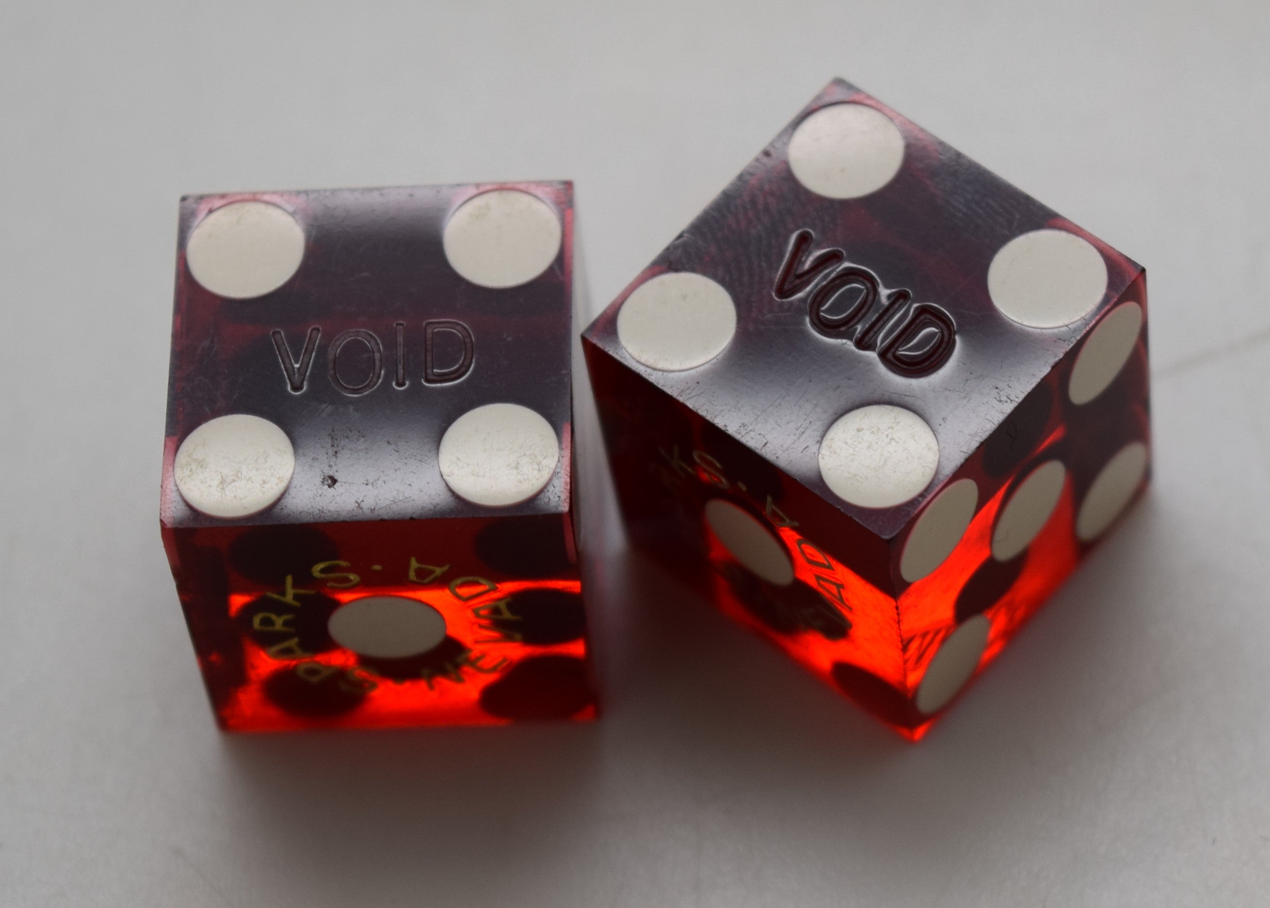 Silver Club Casino Sparks Nevada Dice Pair Red