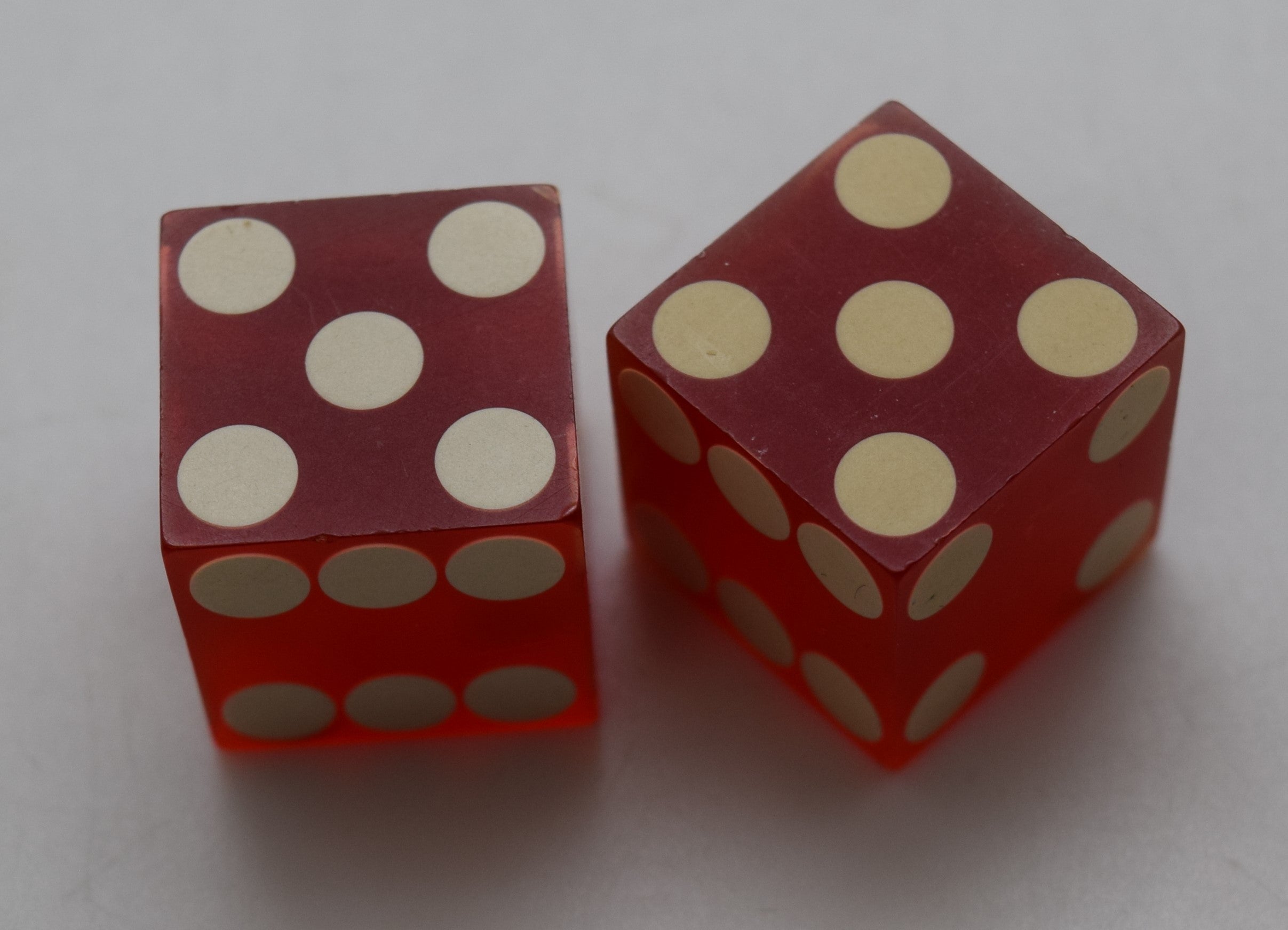 Silver Nugget Casino Las Vegas Nevada Dice Pair Red