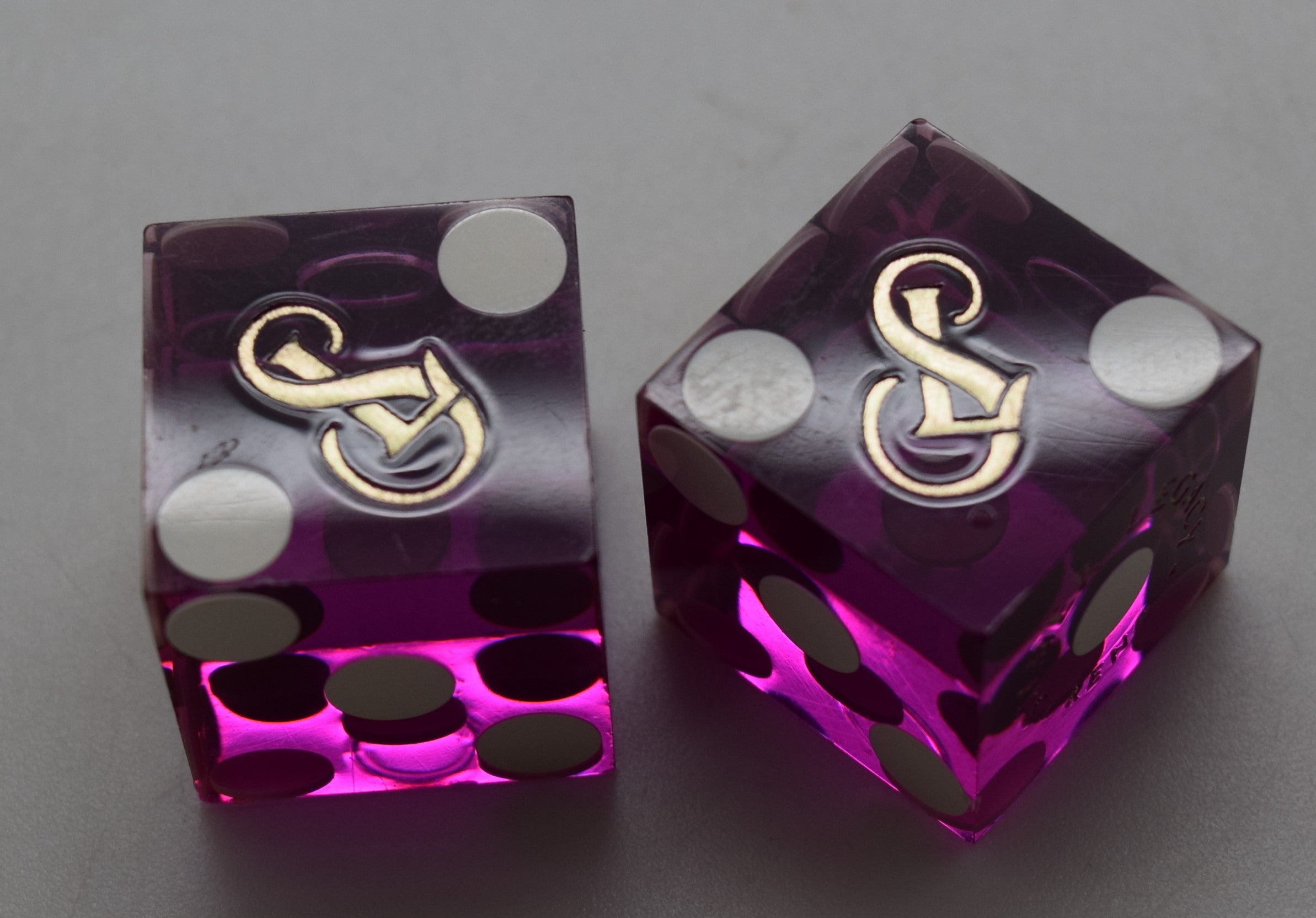 Silver Legacy Casino Reno, Nevada Dice Pair Purple