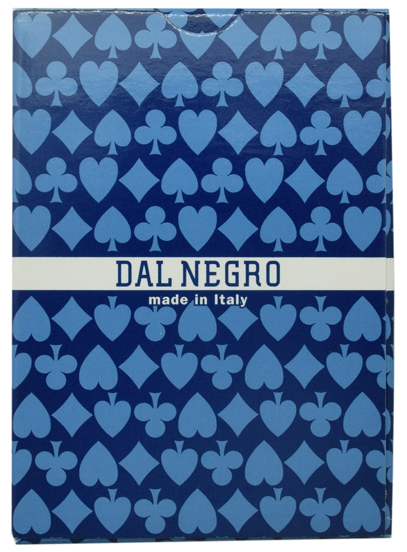 Dal Negro Virgolone Blue Poker Size Jumbo Index 100% Plastic Deck