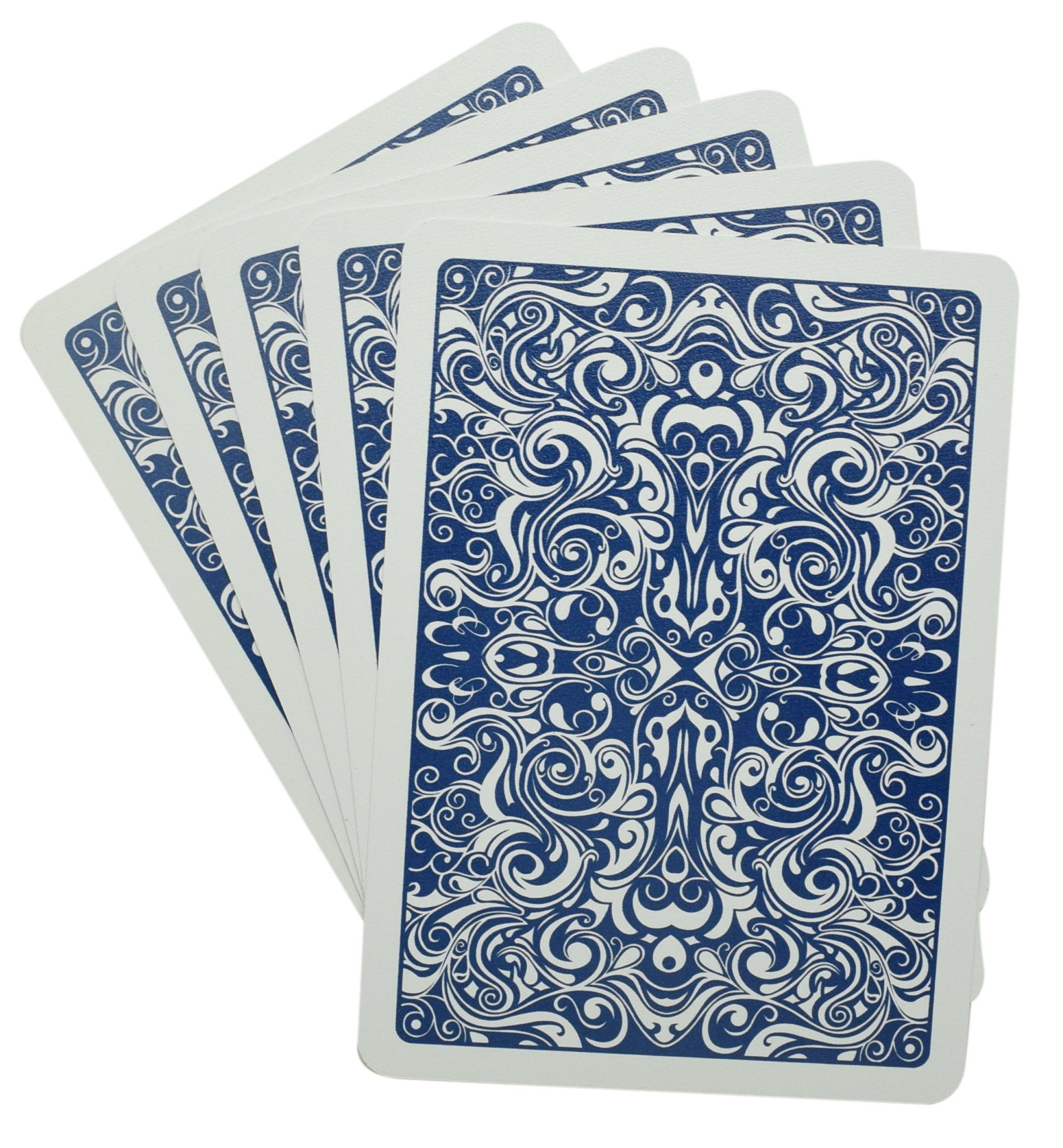 Dal Negro Virgolone Blue Poker Size Jumbo Index 100% Plastic Deck