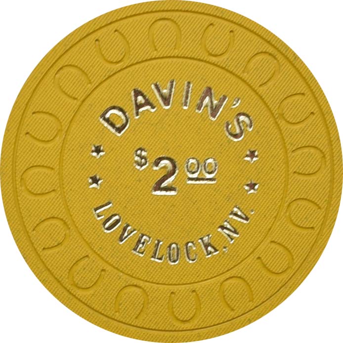 Davin's Casino Lovelock Nevada $2 Chip 1974