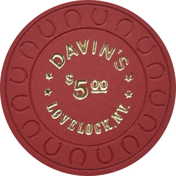 Davin's Casino Lovelock Nevada $5 Chip 1974