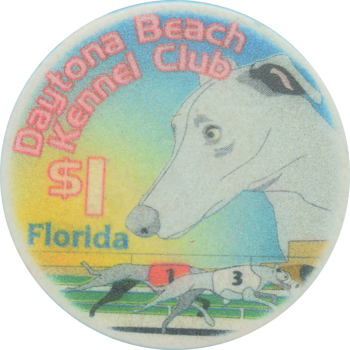 Daytona Beach Kennel Club Casino Florida $1 Chip