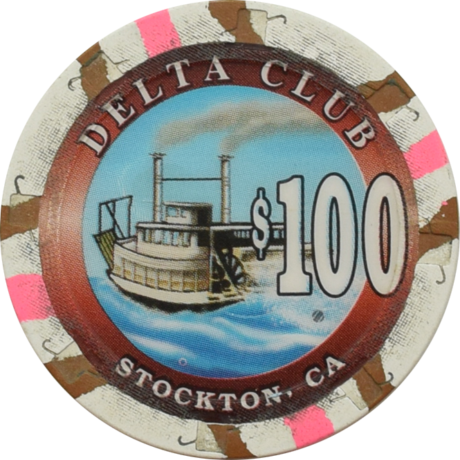 Delta Club Casino Stockton California $100 Chip