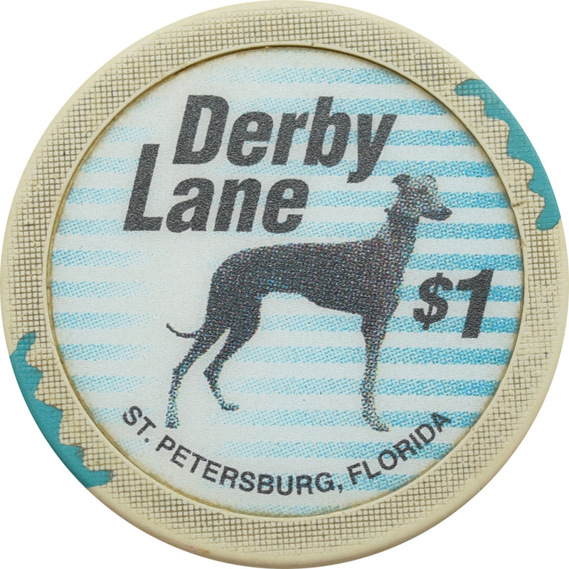 Derby Lane Casino St. Petersburg Florida $1 Chip