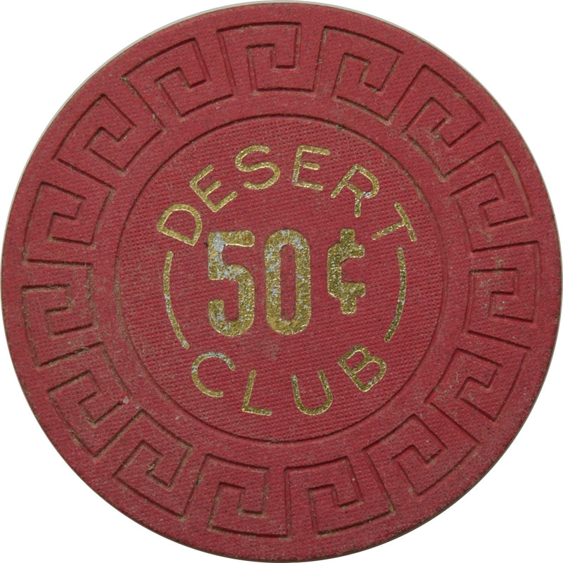 Desert Club Casino Gerlach Nevada 50 Cent Chip 1966