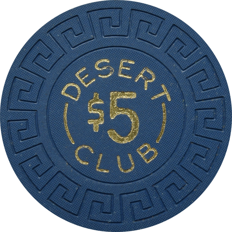 Desert Club Casino Gerlach Nevada $5 Chip 1966
