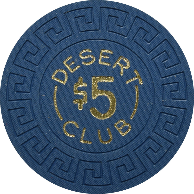 Desert Club Casino Gerlach Nevada $5 Chip 1966