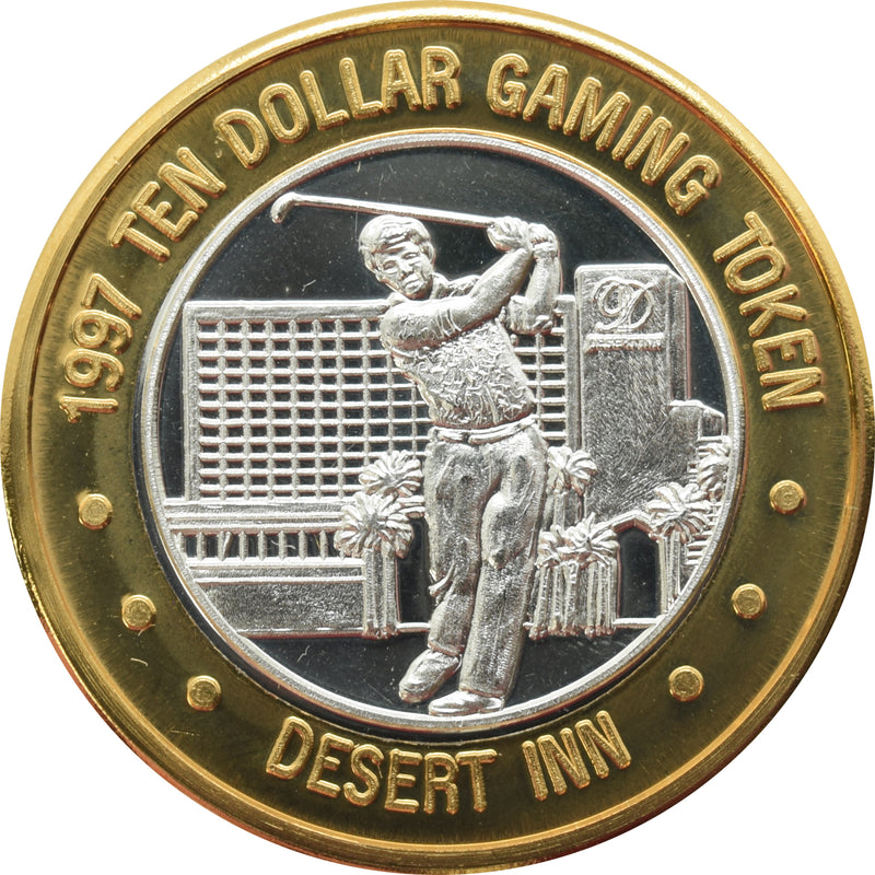 Desert Inn Casino Las Vegas "Golfer" $10 Silver Strike .999 Fine Silver 1997