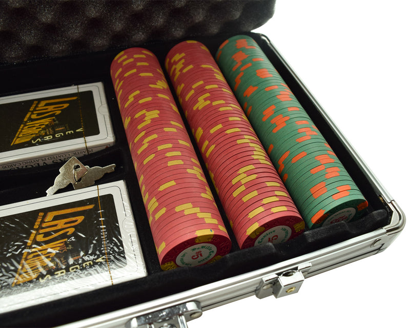 300 DeVille Casino Las Vegas Nevada Chip Set W/ Aluminum Case and Cards