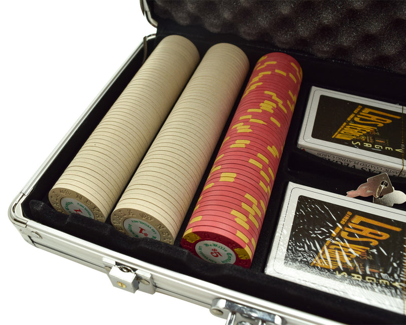 300 DeVille Casino Las Vegas Nevada Chip Set W/ Aluminum Case and Cards