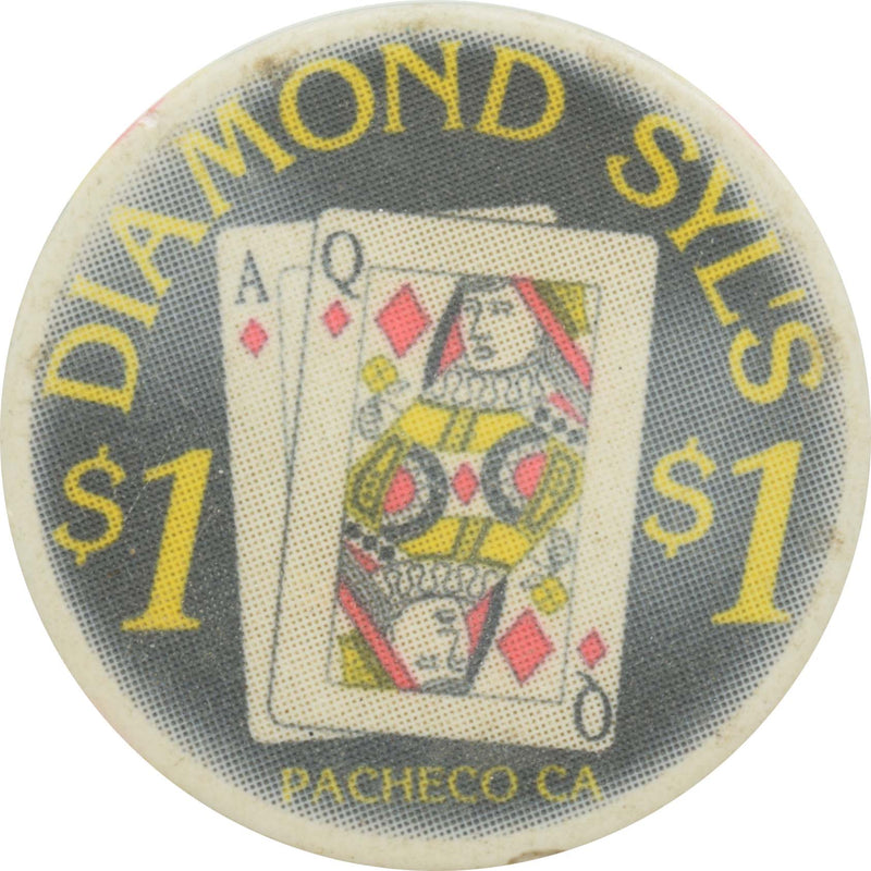 Diamond Syl's Casino Pacheco California $1 Chip