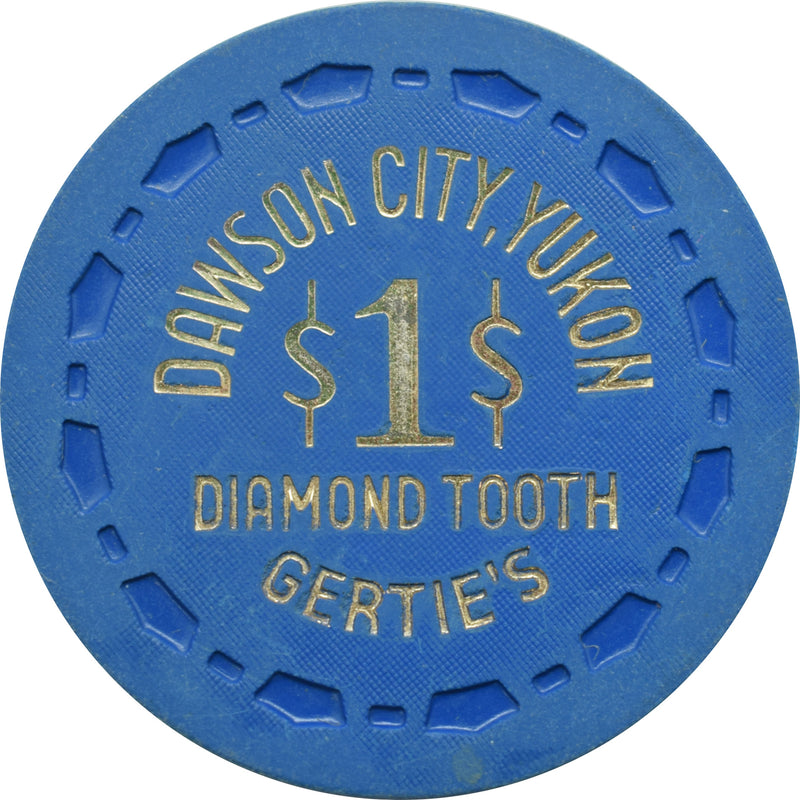 Diamond Tooth Gertie's $1 Casino Chip Dawson City, Yukon Canada