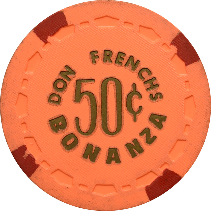 Bonanza Don French's Casino N. Las Vegas Nevada 50 Cent Chip 1965