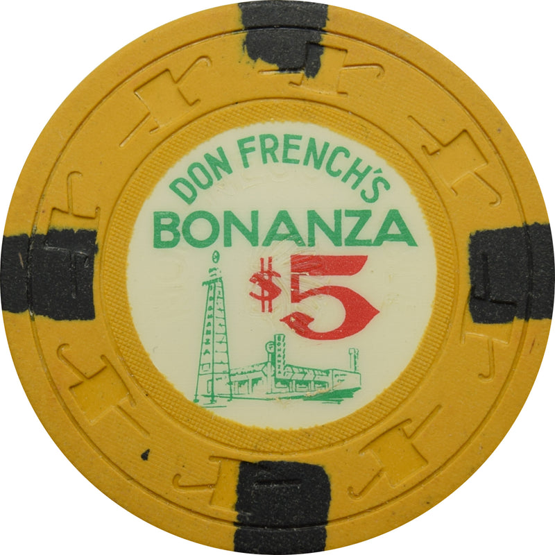 Bonanza Don French's Casino N. Las Vegas Nevada $5 Chip 1963
