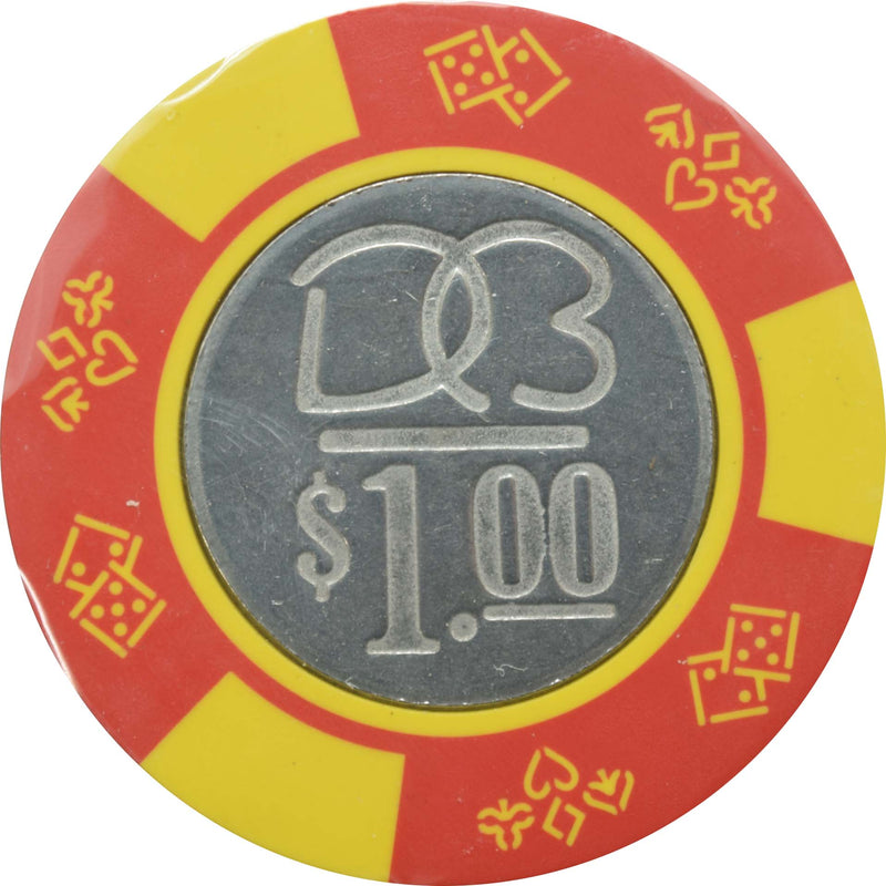 Dorado Beach Casino Dorado Puerto Rico $1 Red Coin Inlay Chip