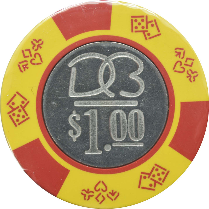 Dorado Beach Casino Dorado Puerto Rico $1 Yellow Coin Inlay Chip