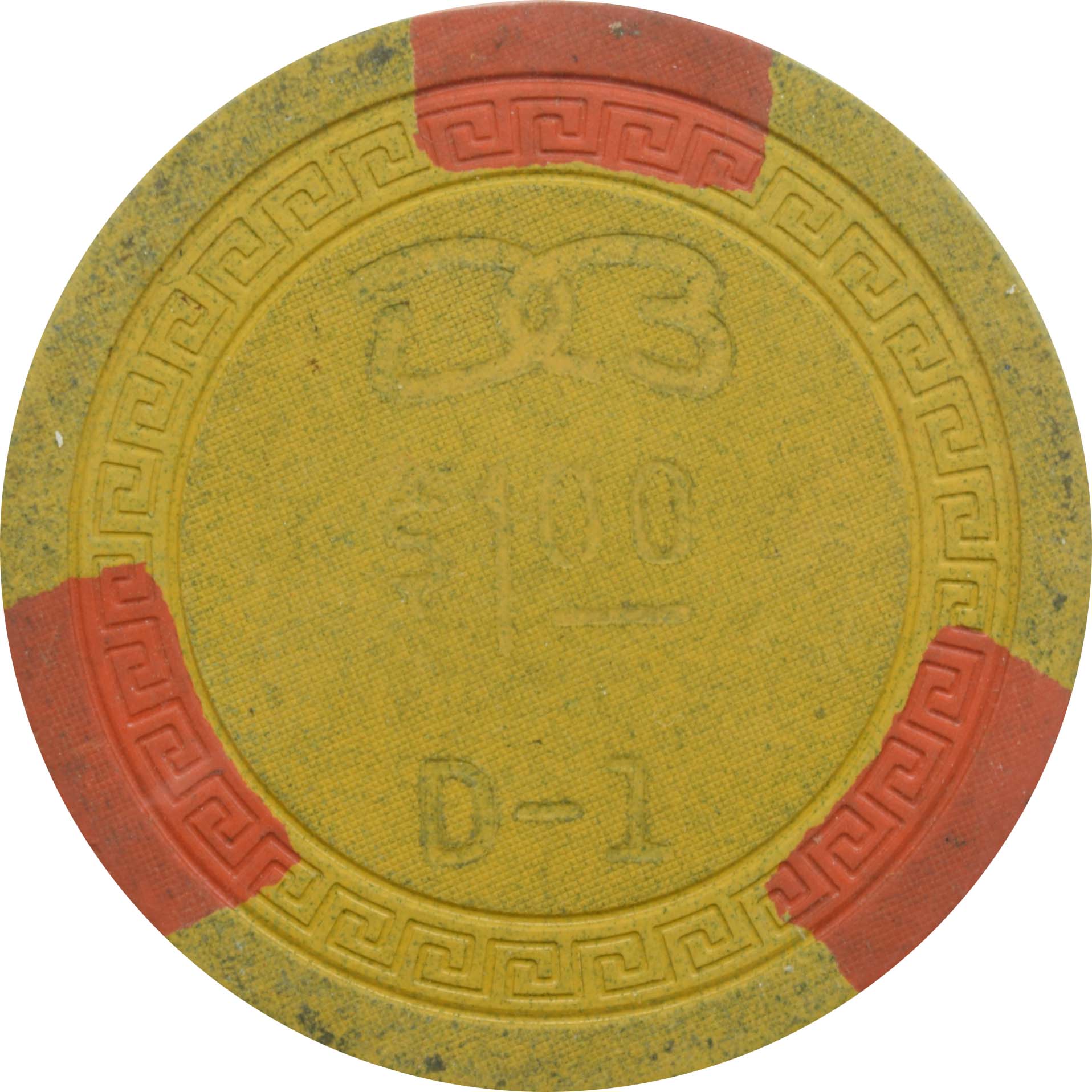 Dorado Beach Casino Dorado Puerto Rico $1 D-1 Small Key Chip