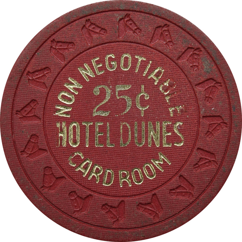 Dunes Casino Las Vegas Nevada 25 Cent Non-Negotiable Card Room Chip 1970s