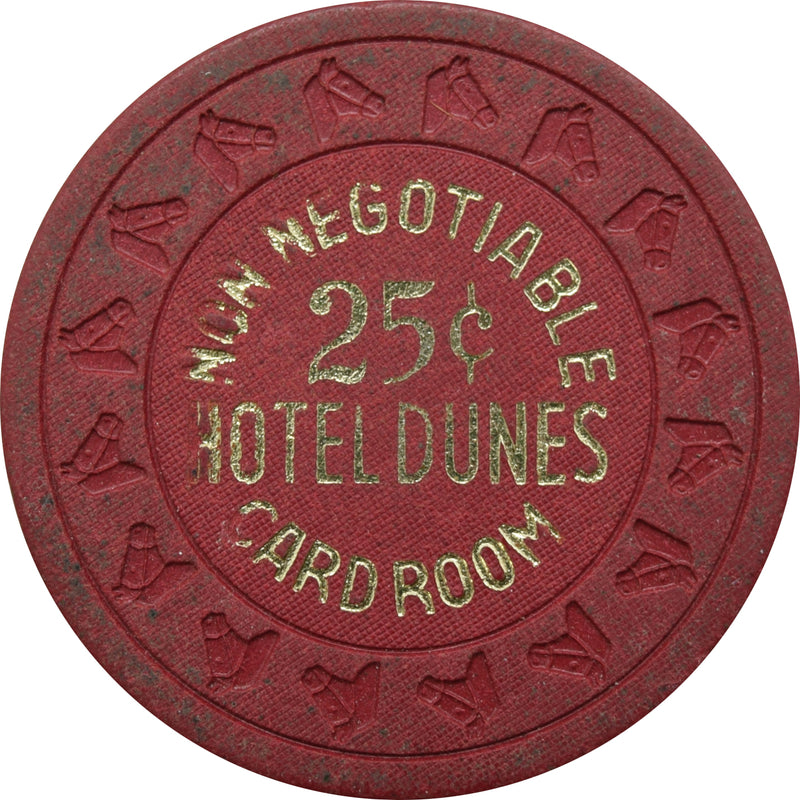 Dunes Casino Las Vegas Nevada 25 Cent Non-Negotiable Card Room Chip 1970s