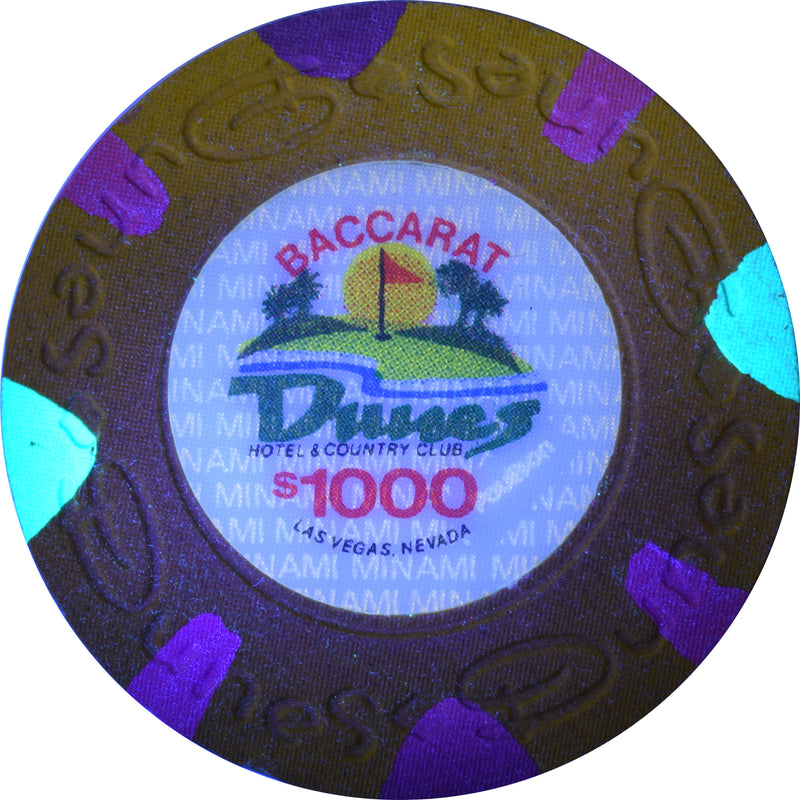 Dunes Casino Las Vegas Nevada $1000 Baccarat Chip 1989