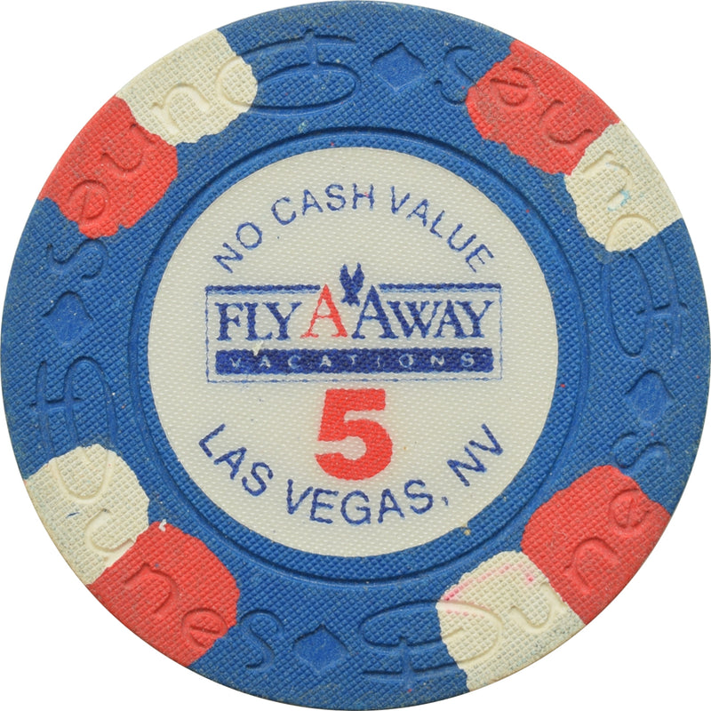 Dunes Casino Las Vegas Nevada $5 Fly Away Chip 1985