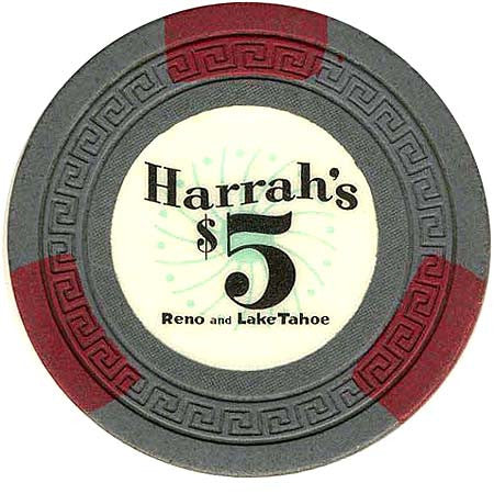 Harrah's $5 grey chip - Spinettis Gaming - 1