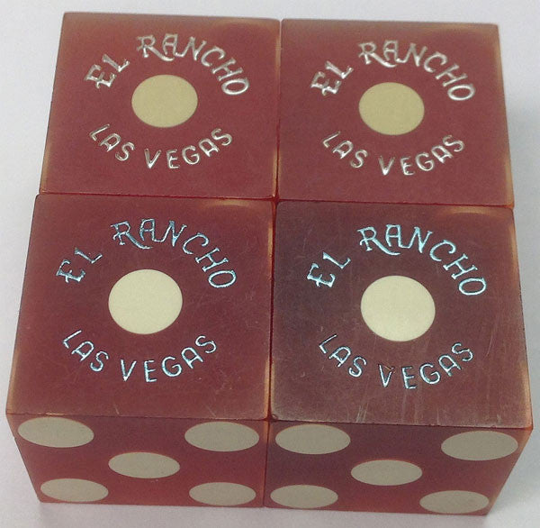 EL RANCHO DICE MATCHING LOGOS, ONE PAIR OF USED - Spinettis Gaming - 1
