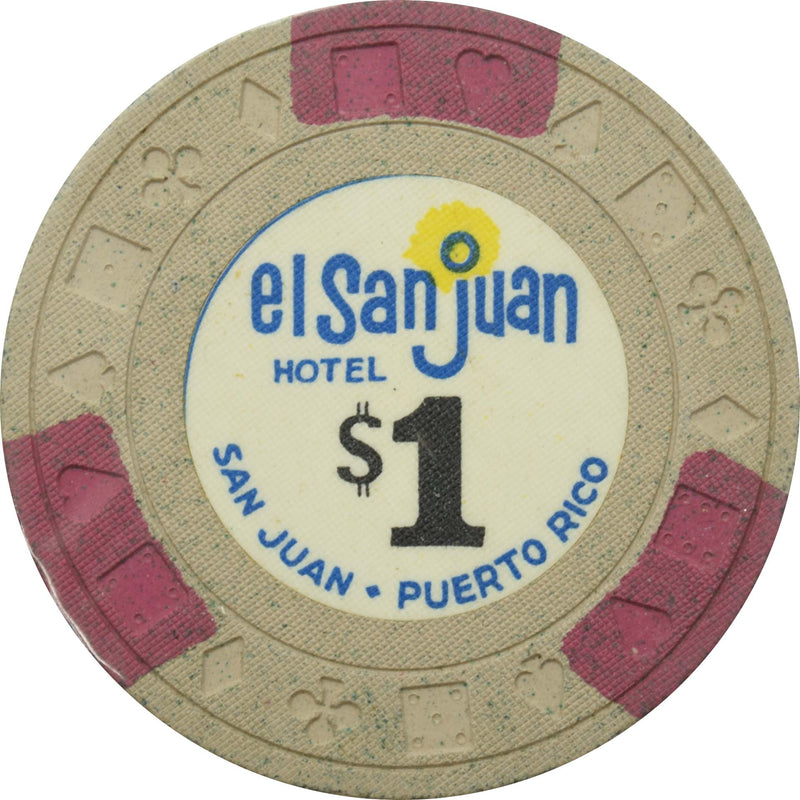 El San Juan Hotel Casino Isla Verde Puerto Rico $1 Ewing Chip