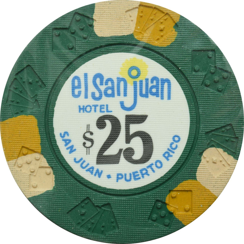 El San Juan Hotel Casino Isla Verde Puerto Rico $25 DieCar Chip