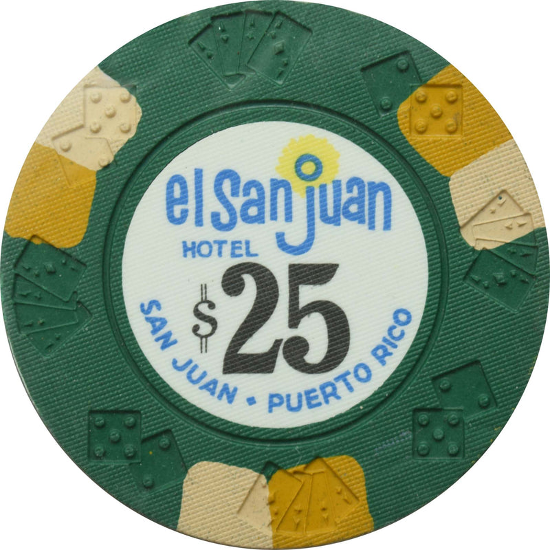 El San Juan Hotel Casino Isla Verde Puerto Rico $25 DieCar Chip