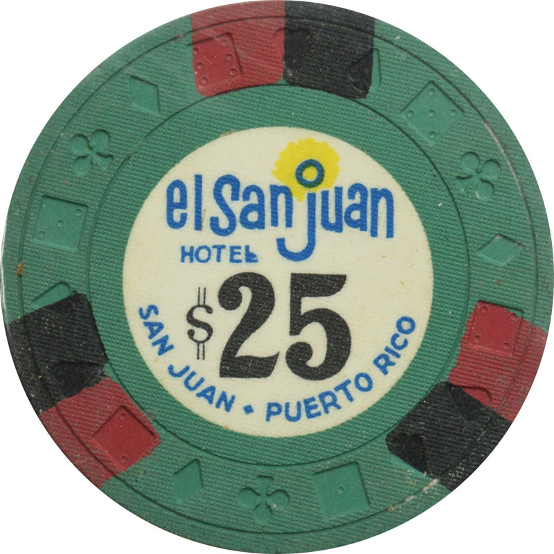El San Juan Hotel Casino Isla Verde Puerto Rico $25 Ewing Chip