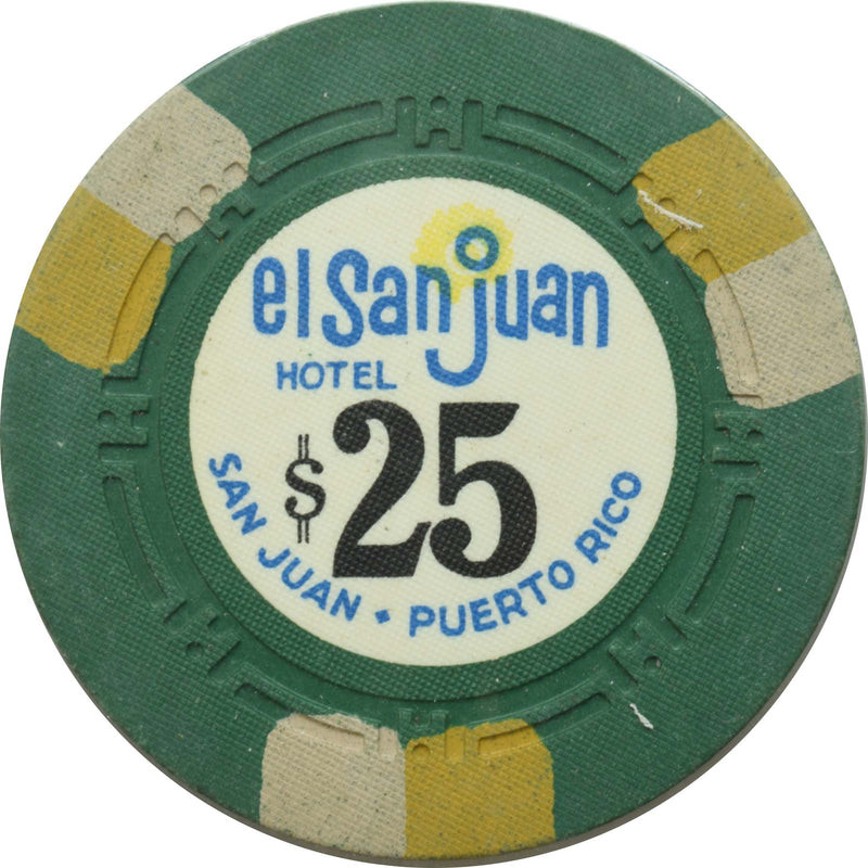 El San Juan Hotel Casino Isla Verde Puerto Rico $25 H.C.E Chip