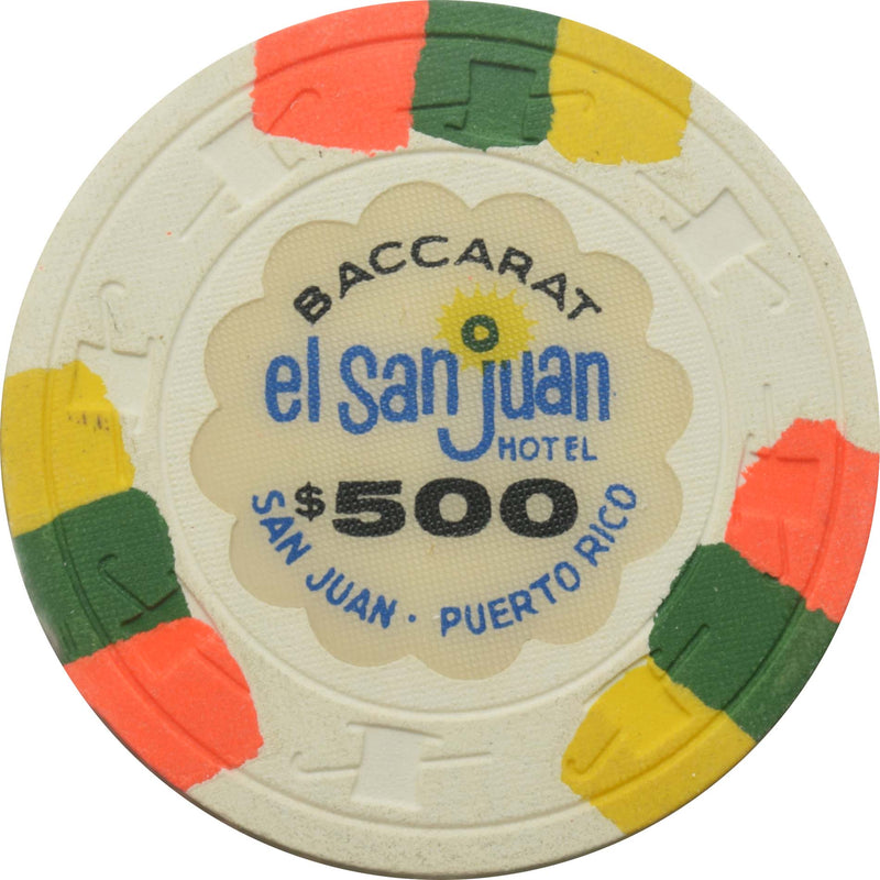 El San Juan Hotel Casino Isla Verde Puerto Rico $500 Baccarat Chip