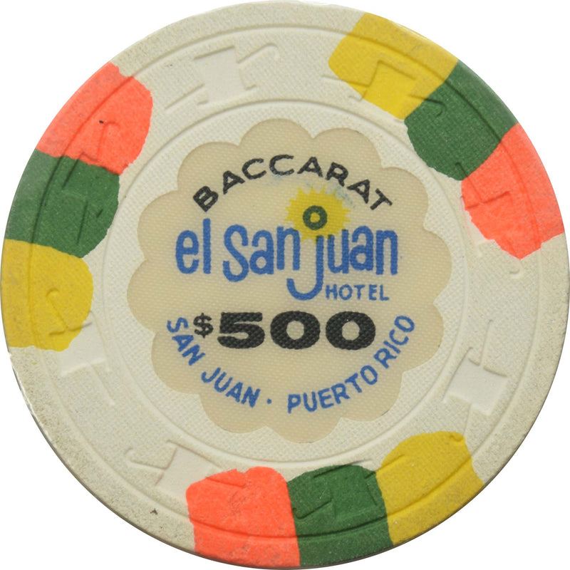 El San Juan Hotel Casino Isla Verde Puerto Rico $500 Baccarat Chip