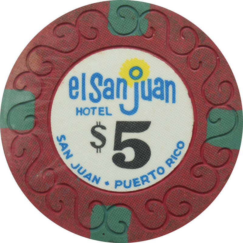 El San Juan Hotel Casino Isla Verde Puerto Rico $5 Chip