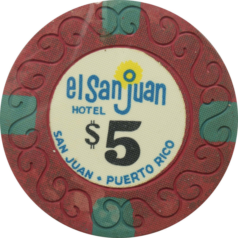 El San Juan Hotel Casino Isla Verde Puerto Rico $5 Chip